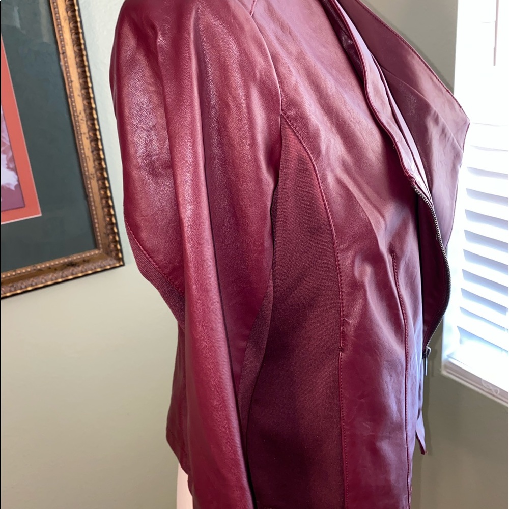 BNWOT G Vegan Leather Light Moto-Jacket - Picture 4 of 10